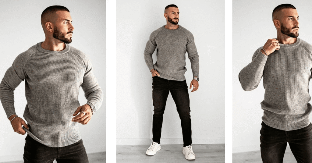 Opa Pulli modern kombinieren